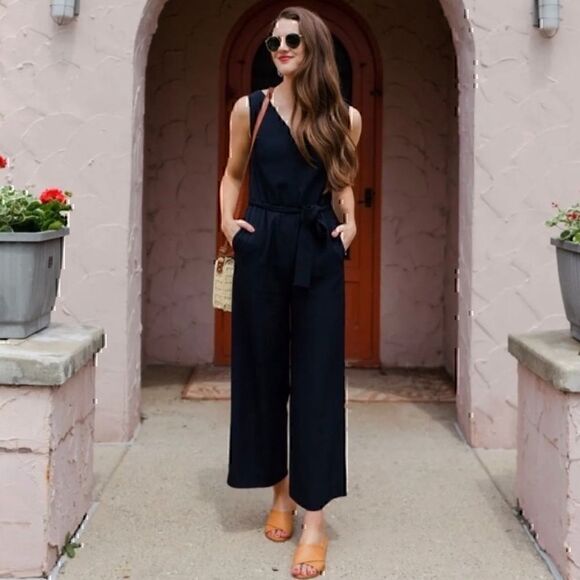 NEW Everlane The Japanese Goweave Essential Jumpsuit Size 2 Sustainable - Picture 3 of 6